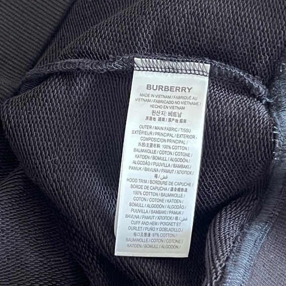 Burberry Crop Hoodie in Black - Picture 6 of 8